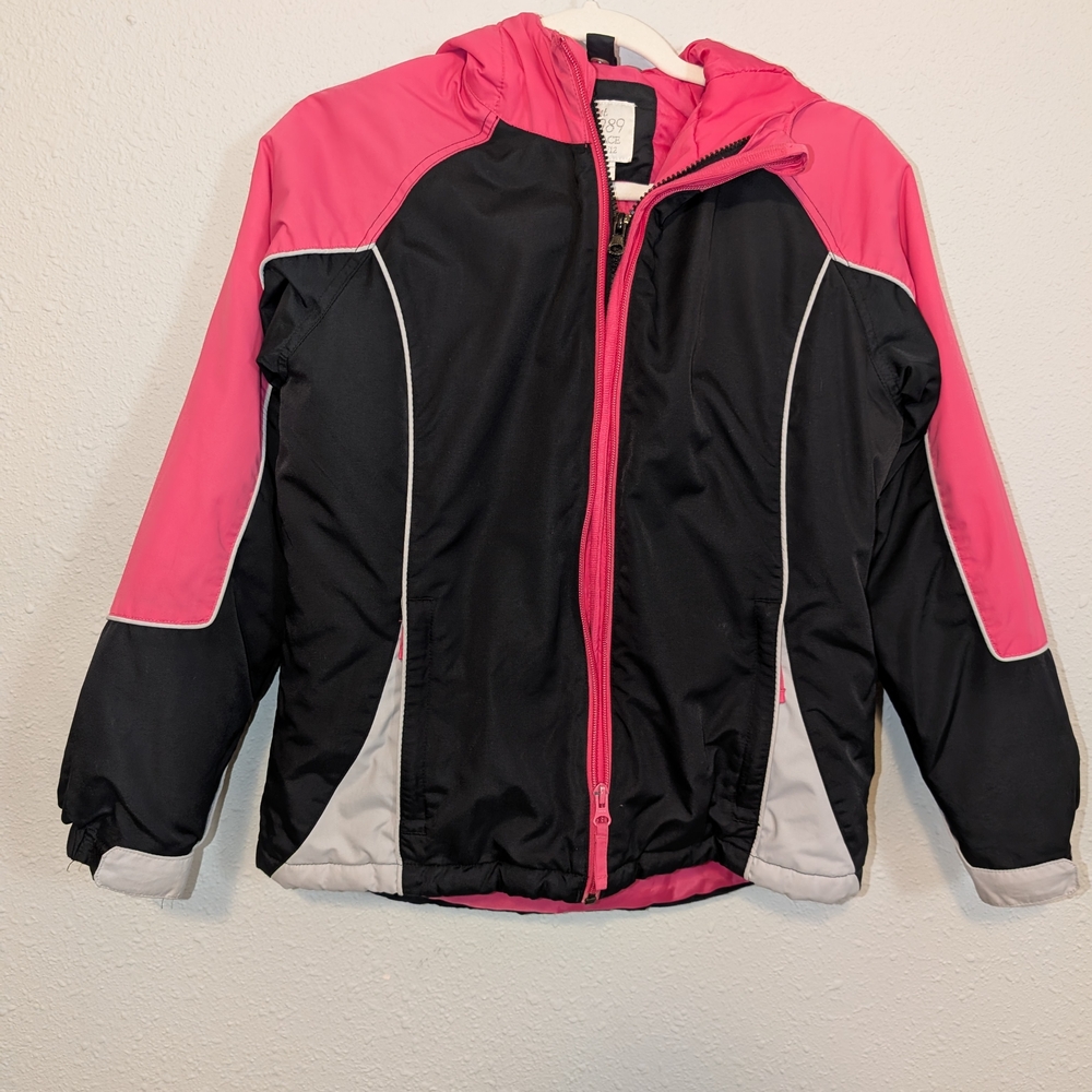 The Children's Place Pink and Black Puffer Jacket